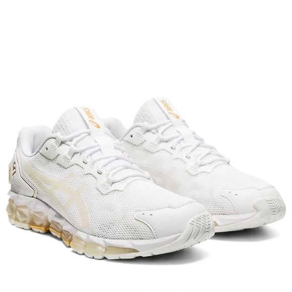 ASICS GEL-QUANTUM 360 6 - RUNNING SHOES - WOMEN'S - WHITE/PURE GOLD - Picture 1 of 10